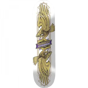 Primitive Rodriguez Twin Nose Eagle 8.5" White Skateboard Deck