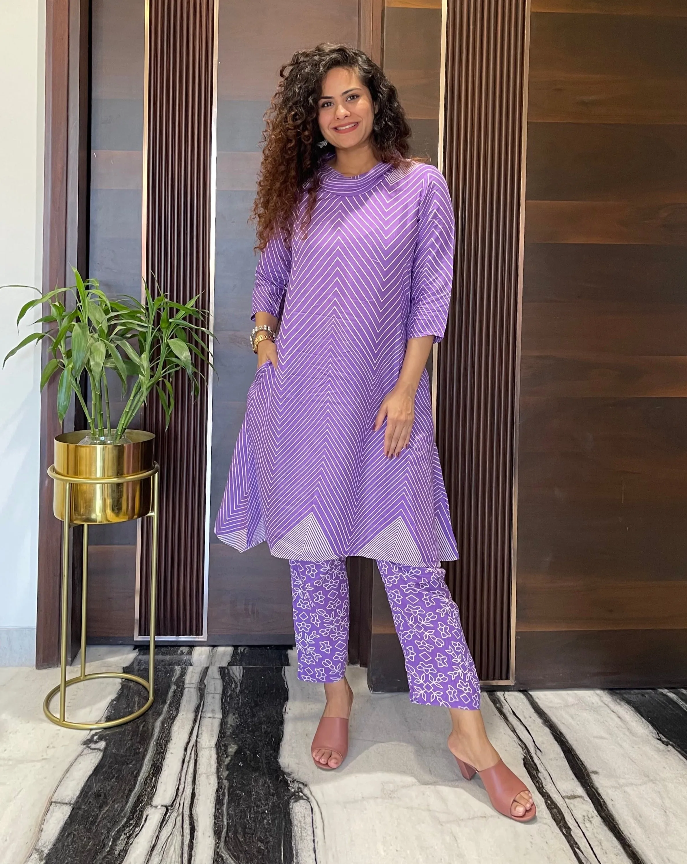 Purple Printed Versatile Co-Ord Sets