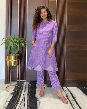 Purple Printed Versatile Co-Ord Sets