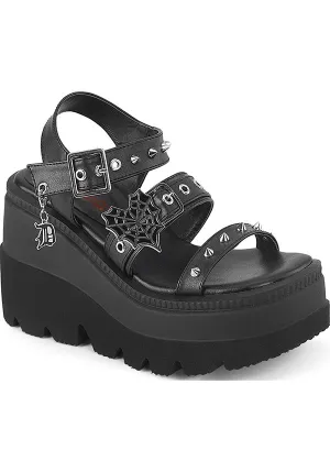 SHAKER-13 [Black Vegan Leather] | FLATS [IN STOCK]**