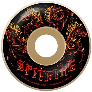Spitfire 53.5mm 99d Formula Four Apocalypse Radial Skateboard Wheels 4pk