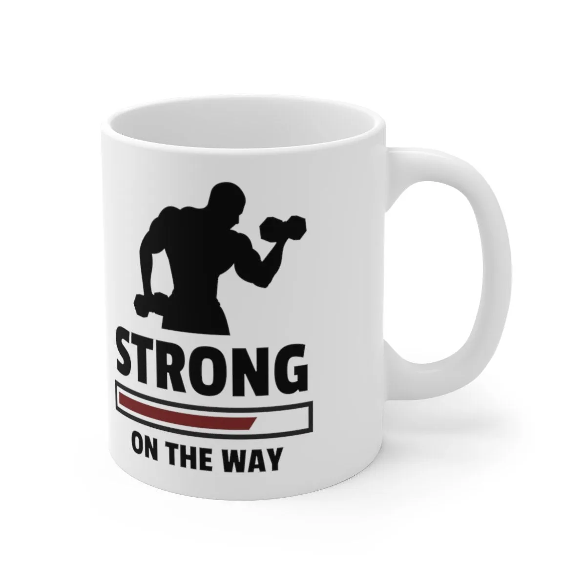 strong on the way - funny gym mug ,gym lover,gym rat,gift for bodybuilder -fitness mug -beast mode