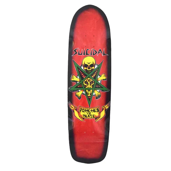 Suicidal Skates Possessed to Skate Deck 8.75" x 32.5" - Red Stain / Black Fade