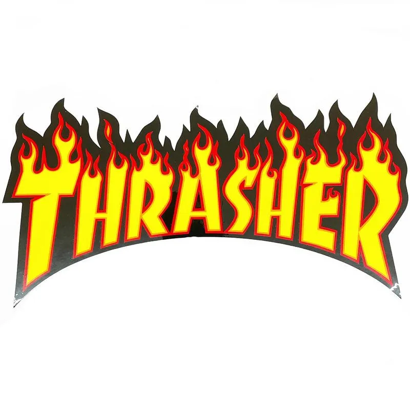 Thrasher Skateboard Magazine FLAME Large 10.5" x 5.5" Stickers