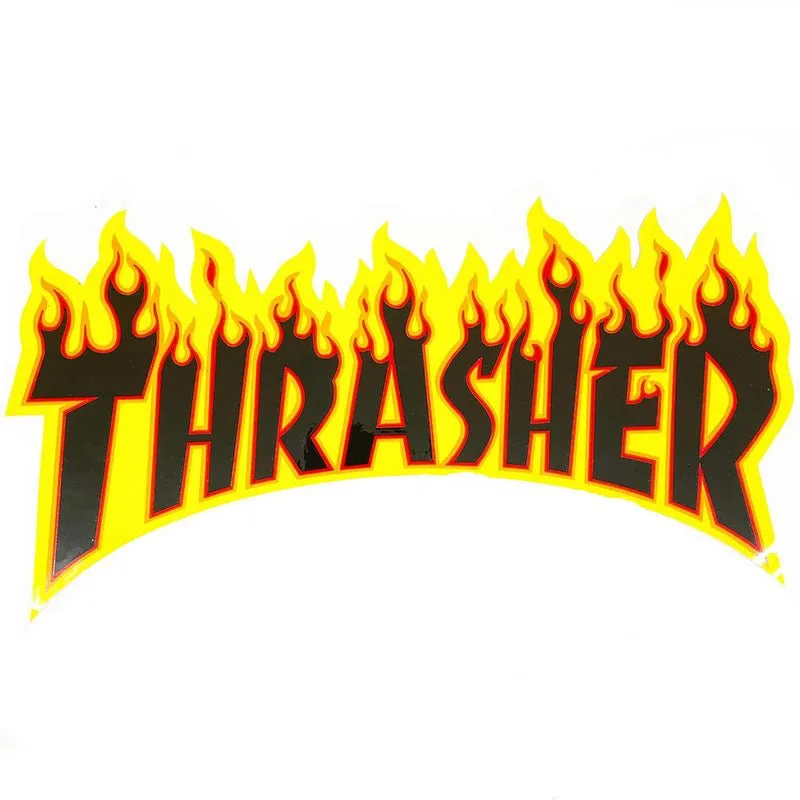 Thrasher Skateboard Magazine FLAME Large 10.5" x 5.5" Stickers