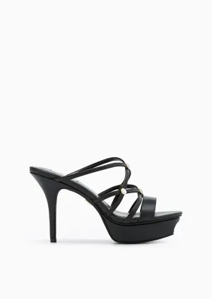 Tux High Heel Slingbacks - Black