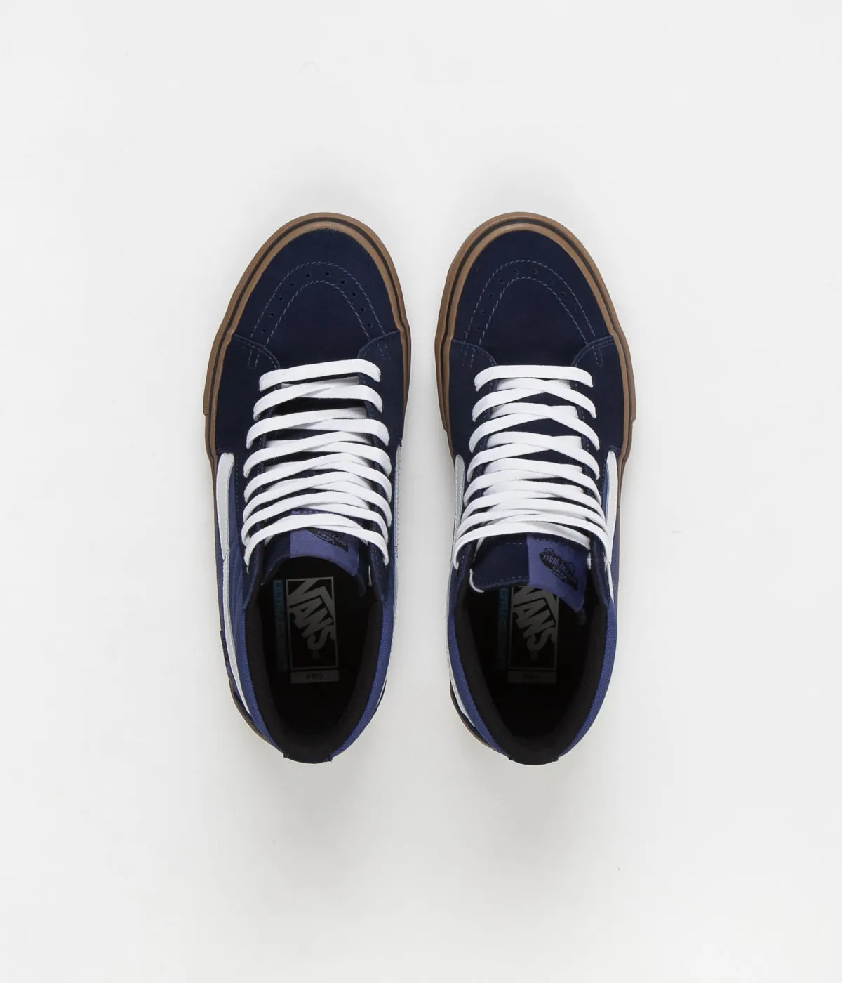 Vans Sk8-Hi Pro Shoes - (Rainy Day) Navy / Gum