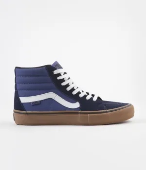 Vans Sk8-Hi Pro Shoes - (Rainy Day) Navy / Gum