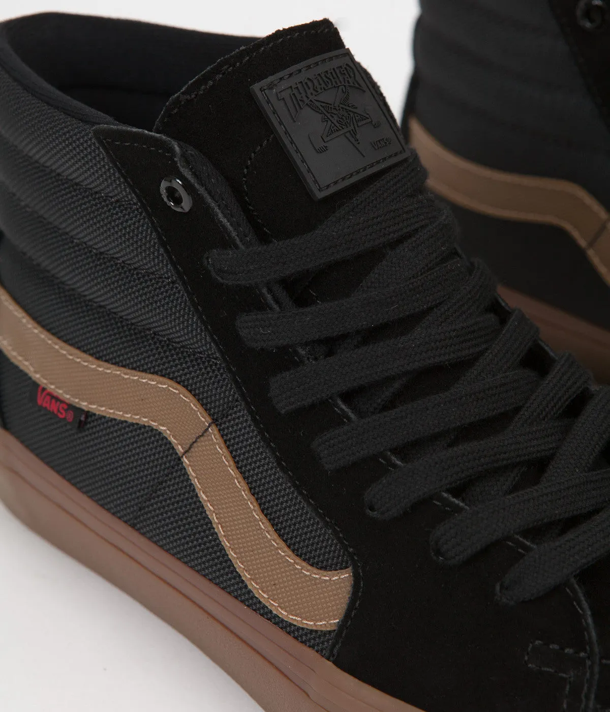 Vans x Thrasher Skate-Hi Pro Shoes - Black / Gum