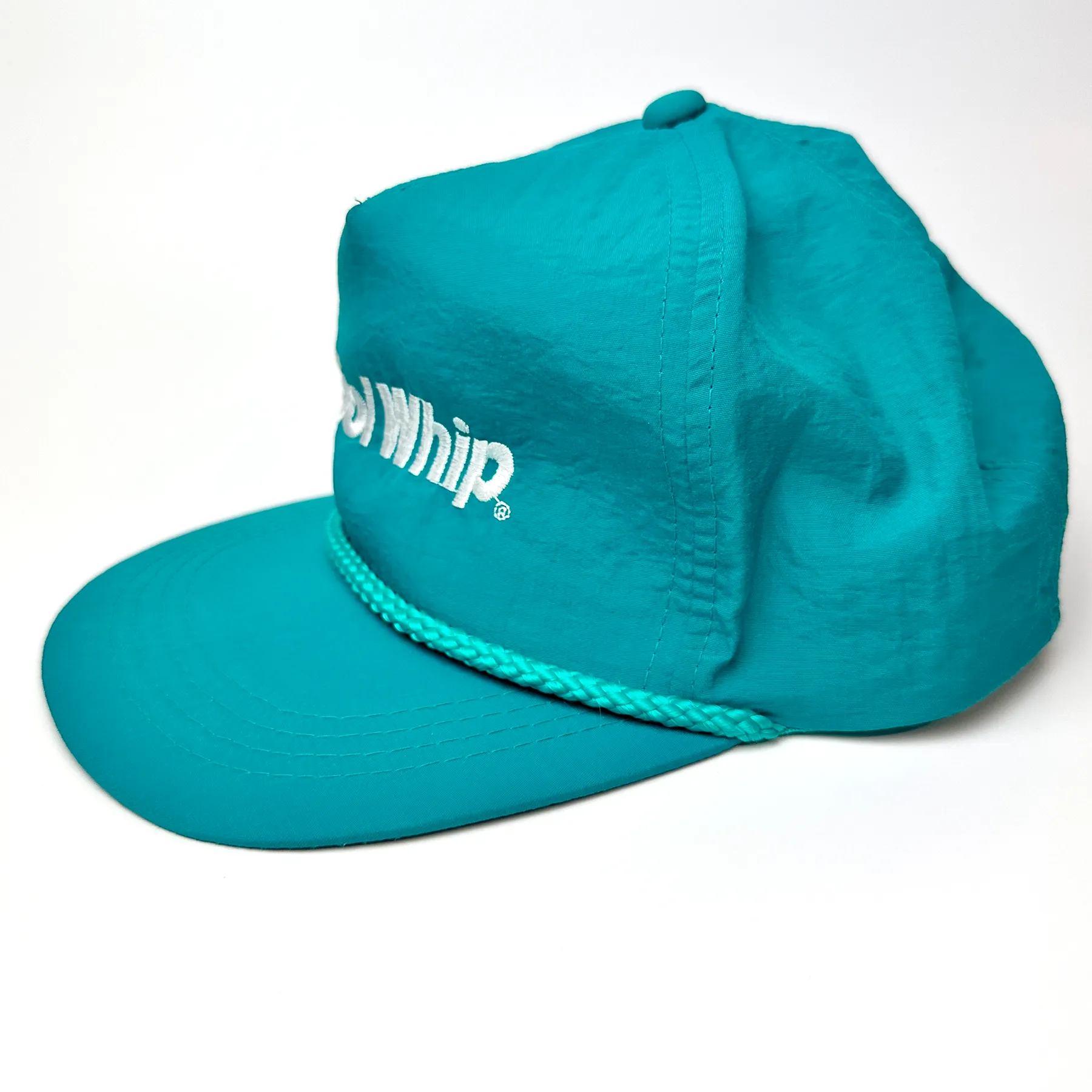 Vintage Cool Whip Nylon Snapback Hat Teal