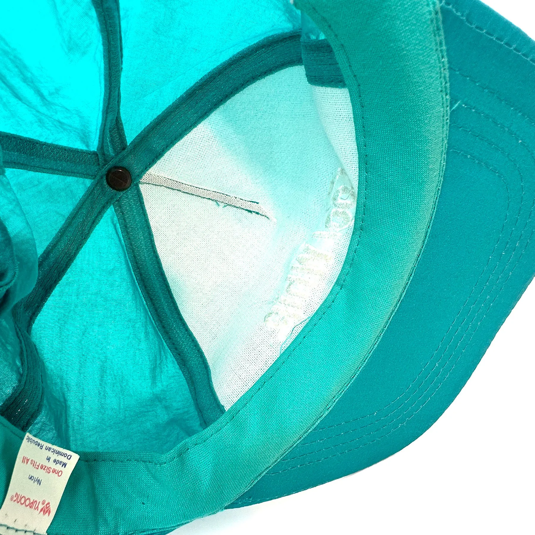 Vintage Cool Whip Nylon Snapback Hat Teal