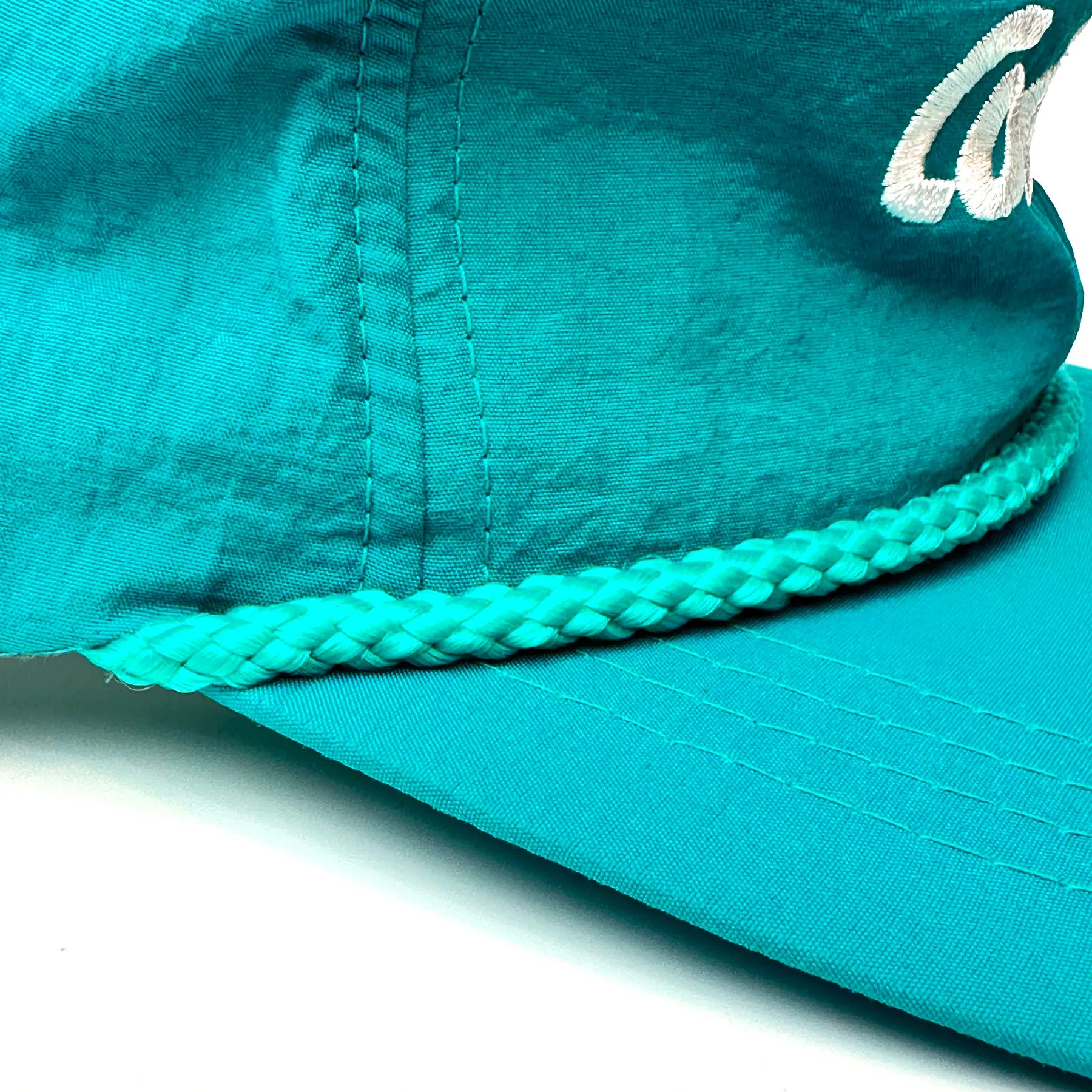 Vintage Cool Whip Nylon Snapback Hat Teal