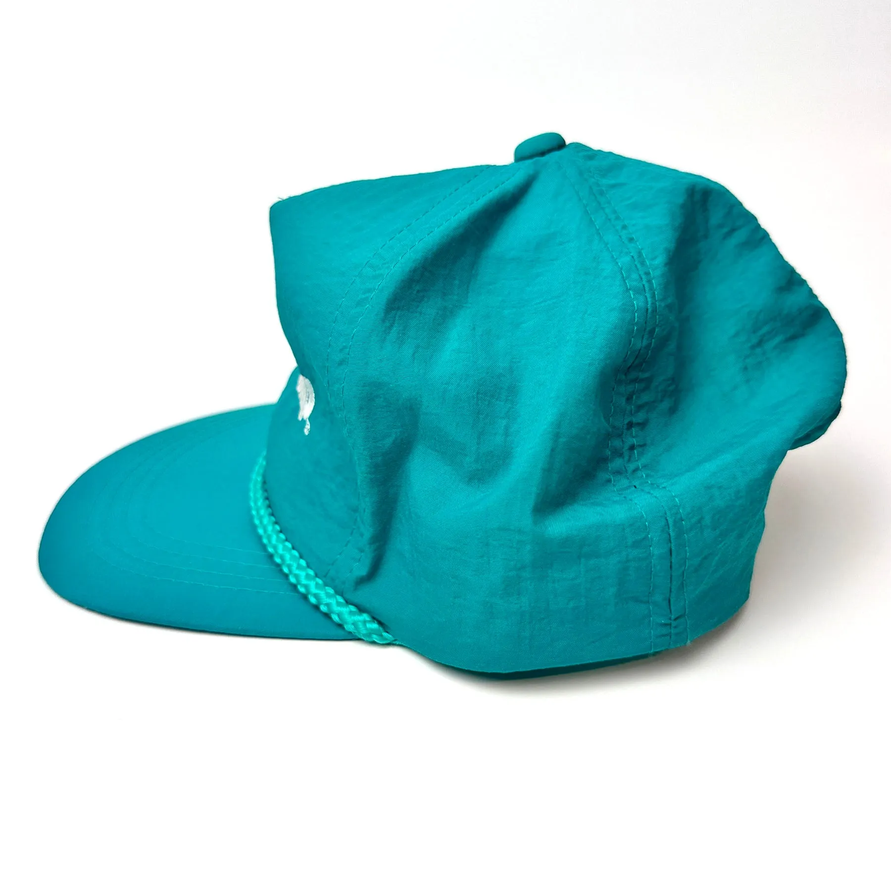 Vintage Cool Whip Nylon Snapback Hat Teal