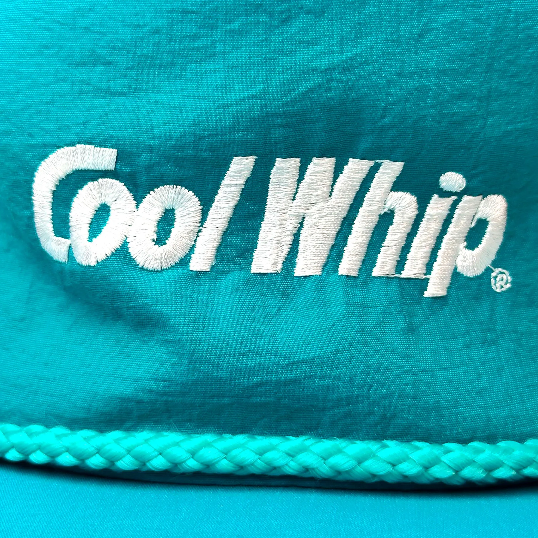Vintage Cool Whip Nylon Snapback Hat Teal