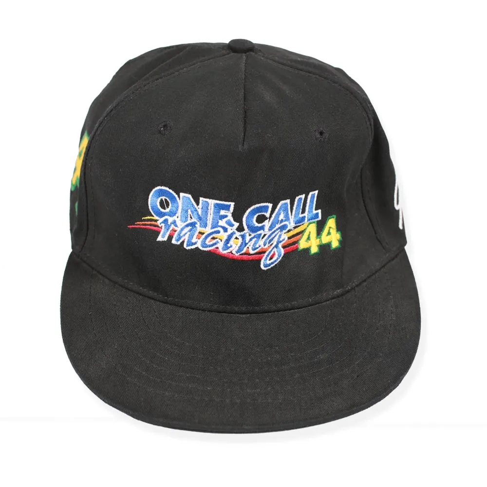 Vintage One Call Racing Snapback Hat Black