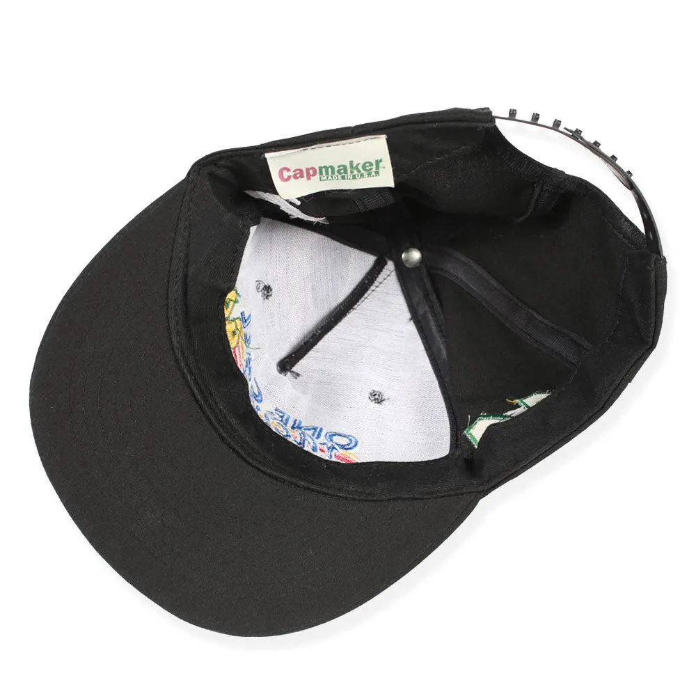 Vintage One Call Racing Snapback Hat Black