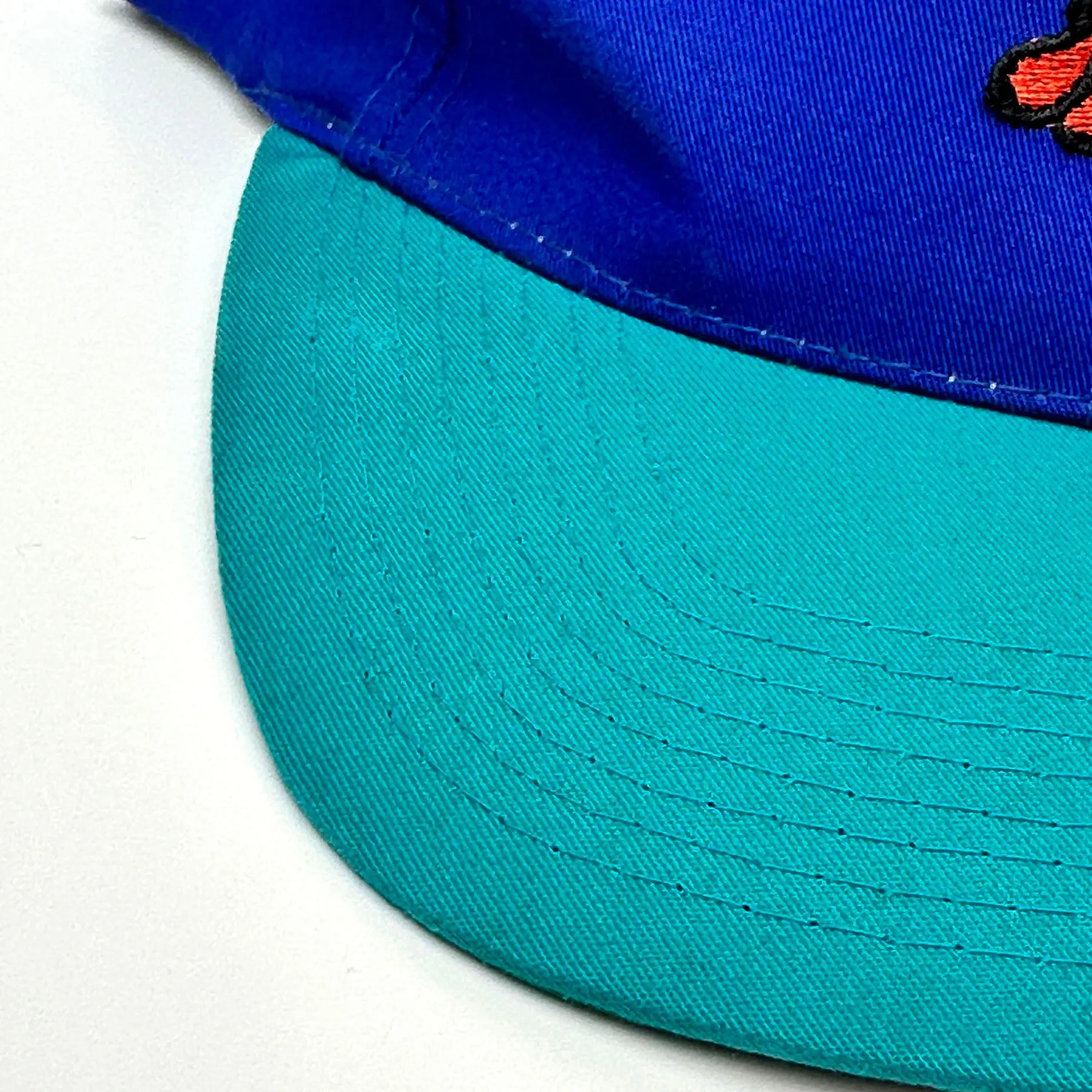 Vintage Rocky & Bullwinkle Embroidered Snapback Hat Blue / Teal