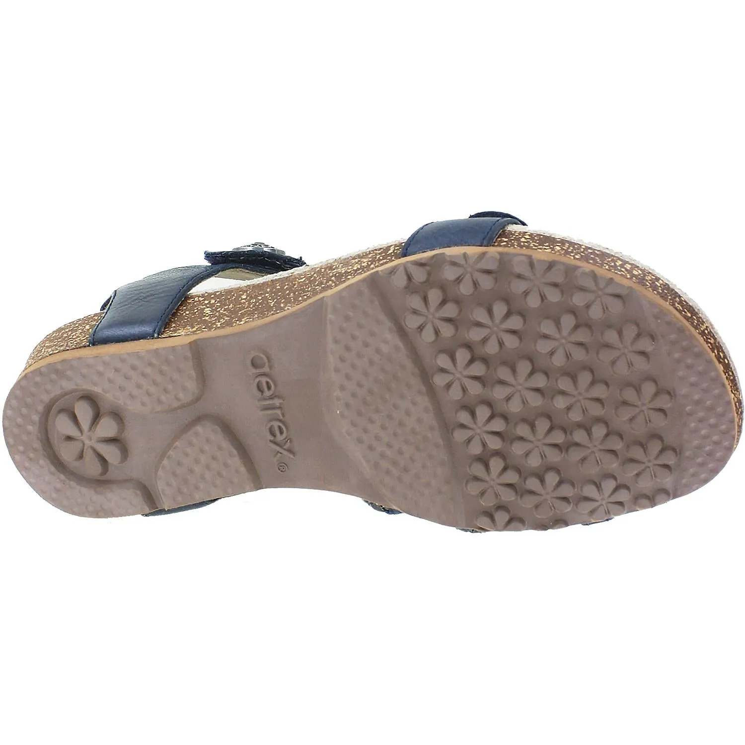 Women's Aetrex Jillian Navy Leather