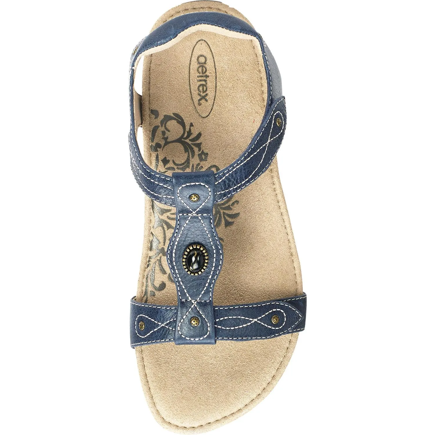 Women's Aetrex Lori Navy Leather