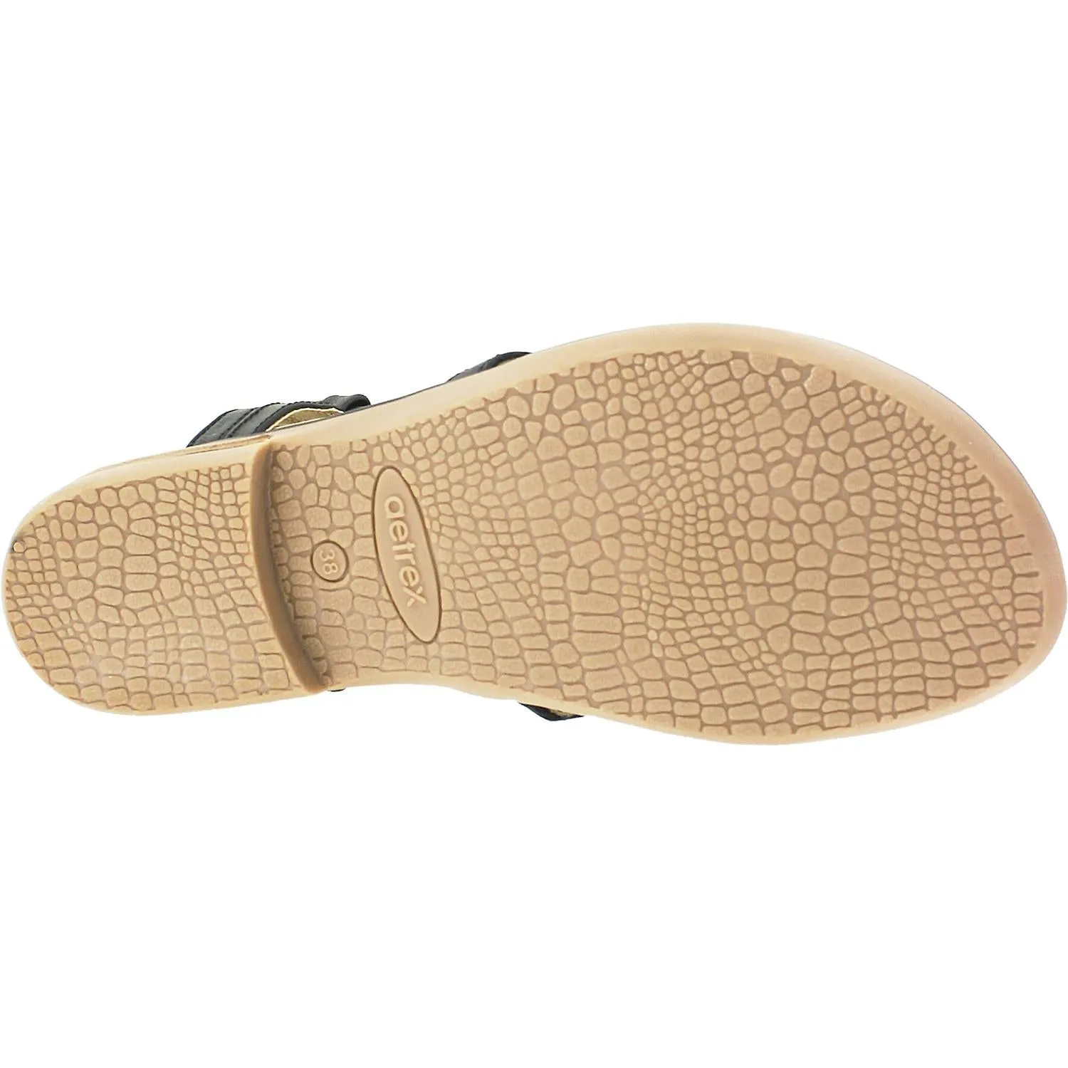 Women's Aetrex Sheila Black/Beige Leather