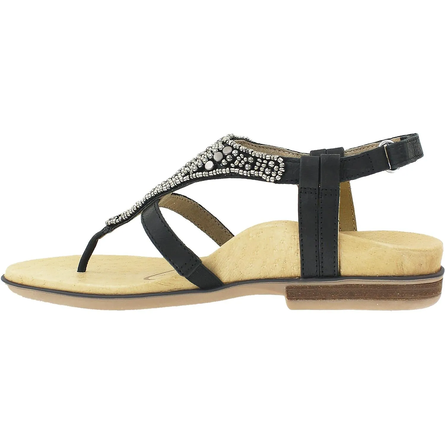 Women's Aetrex Sheila Black/Beige Leather