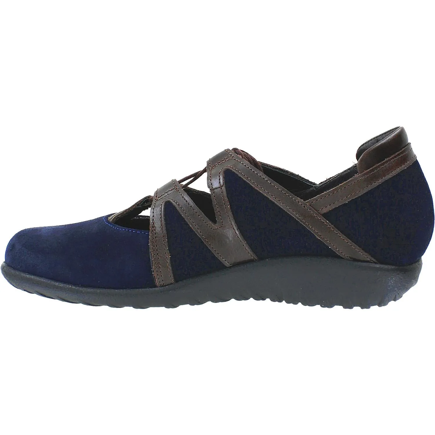 Women's Naot Timu Blue/Walnut Leather/Suede