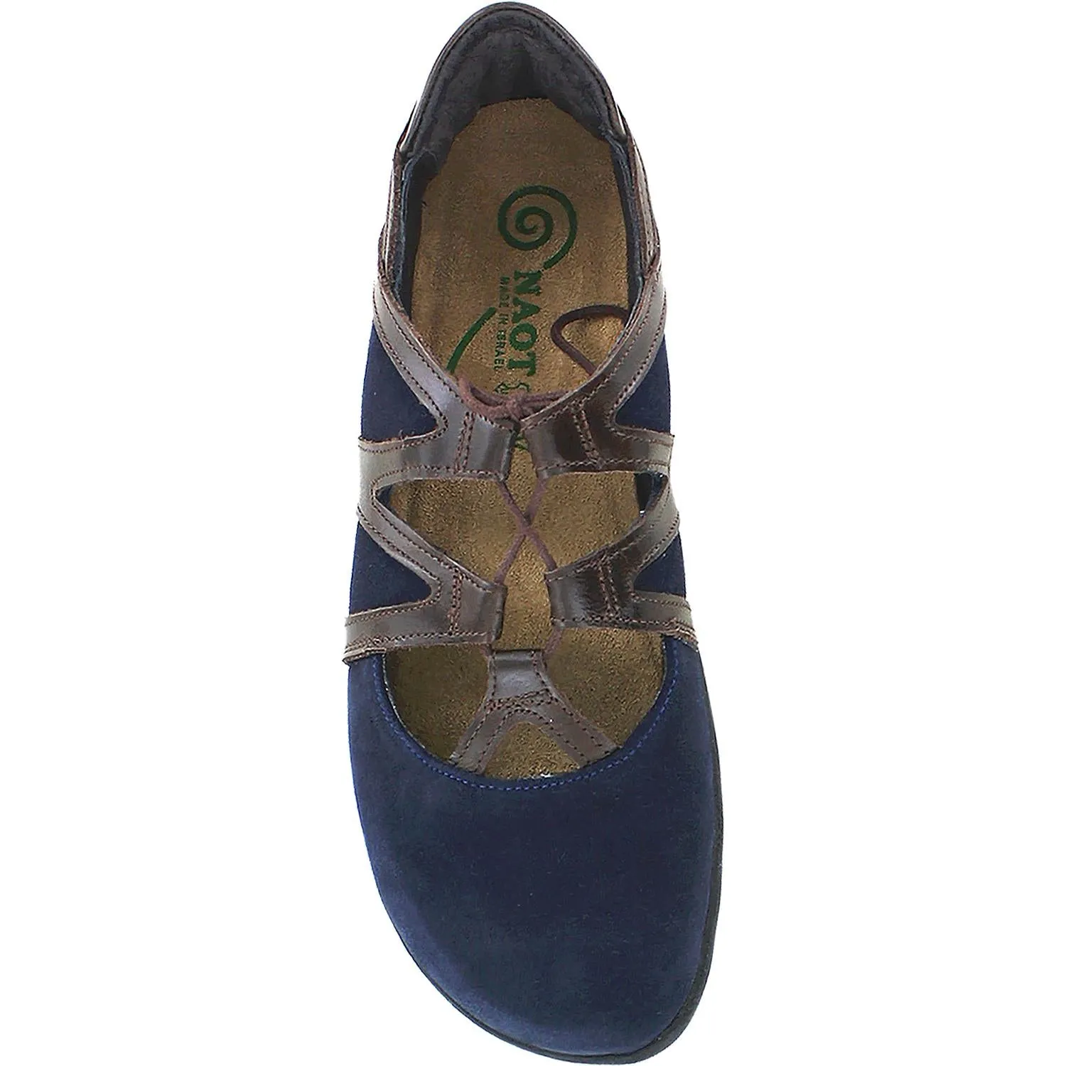 Women's Naot Timu Blue/Walnut Leather/Suede