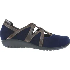 Women's Naot Timu Blue/Walnut Leather/Suede