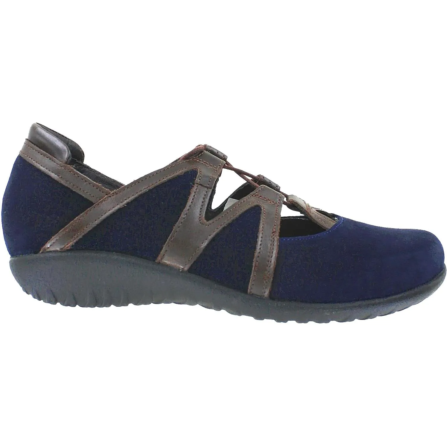 Women's Naot Timu Blue/Walnut Leather/Suede